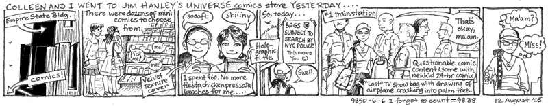 A trip to Jim Hanley's Universe comic store