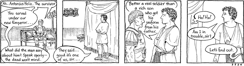 I used up all the lines drawing General Trajan. Nobody else gets any lines today.
